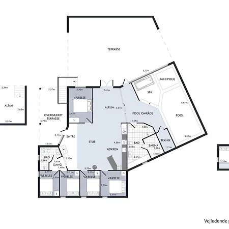 別荘 Spacious And Inviting Pool House With Spa, Sauna, Rooftop Terrace And For The Whole Family Just 300 Metres From The Water And Close To エーベルトフト